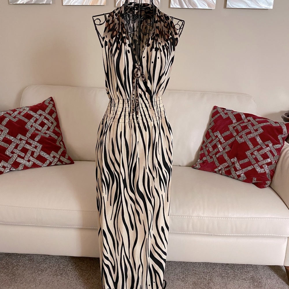 Maxi Leopard and Zebra print dress